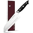 WICKWILLOW 7 Inch Santoku Knife – Japanese Chef Knife with Forged German Steel, Ultra Sharp Full Tang Blade, Ergonomic Handle, Vegetable & Meat Cutting Knife, Gift for Home Cooks