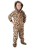 Footed Pajamas - Cheetah Spots Toddler Hoodie Chenille