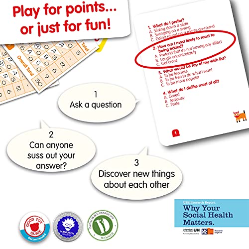 SUSSED Wacky Conversation Starters Card Game for Kids, Teens, Adults
