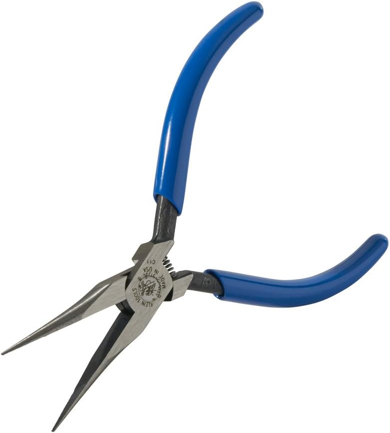 Klein Tools 5" Long Needle-Nose Pliers Extra Slim D335-51/2C - Midget Klein Flush Cuts - 