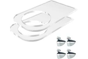 Picassosky Basketball Holder Wall Mount Acrylic Football Display Rack Invisible Clear Ball Holder Shelf, for Soccer, Basketball, Volleyball, Rugby, Football