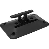 Boat Dock Cleats 6" Nylon Folding Cleat Retractable Lake Dock Accessories | Marine Grade Flip Up Dock Cleats Low Profile Boat Rope Tie Down for Rope Tie Off, Fishing Boat, Lake Dock, Black