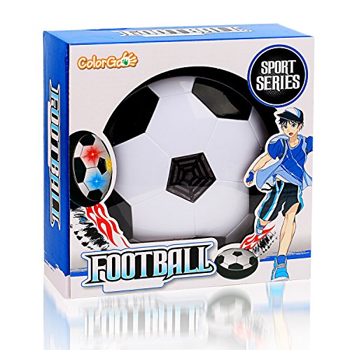 ColorGo Hover Soccer Ball Air Power Floating Football Disk with LED Lights Indoor and Outdoor Toys for Boys and Adults