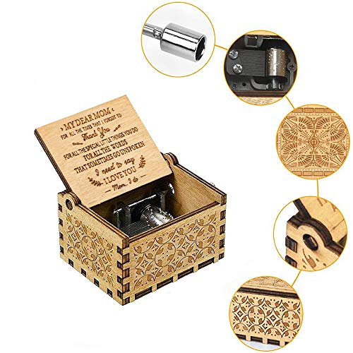 Hefonti Music Box for Mom Gift to Mom from Daughter Son Birthday Anniversary Thanksgiving Play You are My Sunshine