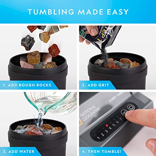 NATIONAL GEOGRAPHIC Rock Tumbler Refill Kit Madagascar Rocks for Tumbling Rock Tumbler