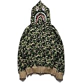 RICK TOP ONE Camouflage shark jacket men's fall and winter cardigan zipper embroidery hooded sweater large size couple models