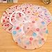 AKOAK 5 Pieces Reusable Waterproof EVA Plastic Lace Elastic Band Flower Printed Hat Environmental Protection Hair Bath Caps Shower Caps