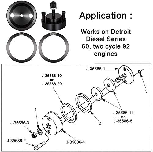 Amazon Com Jiazhounengy J B Front And Rear Crankshaft Seal And Wear Sleeve Installer For Detroit Diesel Series 60 And Two Cycle 92 Engines Automotive