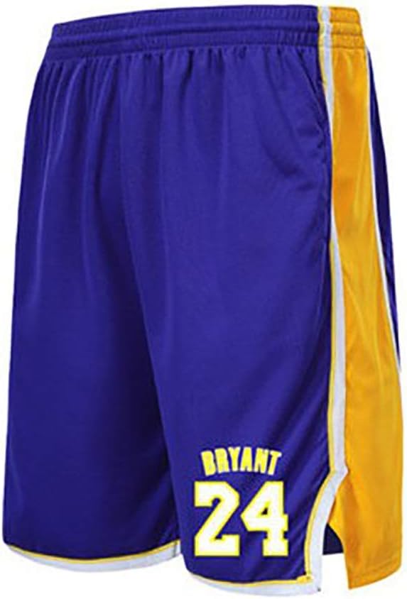 Ysport Basketball Shorts Lakers 24 Kobe Bryant Fans High Elasticity Memorial Shorts Breathable Quick Dry Color Purple Size Xxs Amazon Co Uk Kitchen Home