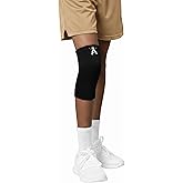 ARVONNE Kids Knee Brace Sleeve – Youth Knee Compression Support for Children | Knee Pain Relief & Sports Use – Boys & Girls Sizes for Basketball, Gymnastics, & Everyday Wear (1, Black, Medium)