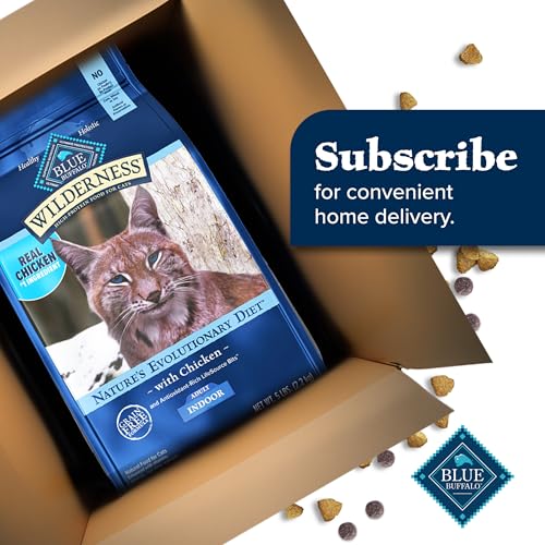 BLUE BUFFALO WILDERNESS NATURE’S EVOLUTIONARY DIET HIGH-PROTEIN, GRAIN-FREE NATURAL DRY FOOD FOR ADULT CATS, CHICKEN, 11-LB. BAG