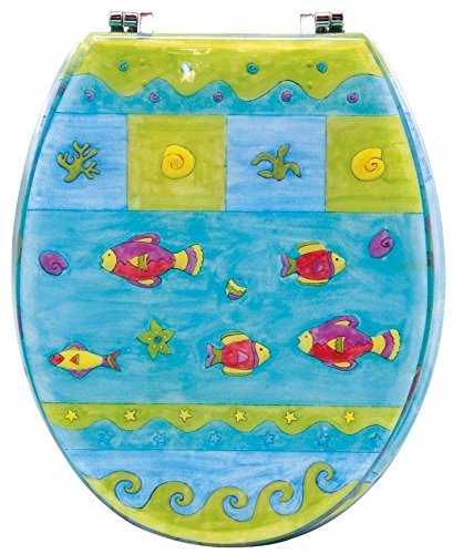 Sanitop-Wingenroth 40528 7 Toilet Seat with Sea Design Transparent
