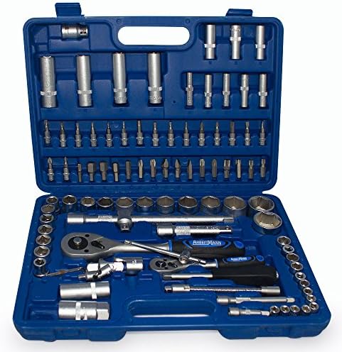 94 PCS 1/2" 1/4" Socket Set Screwdriver Bit Torx Ratchet Driver Case Tool Kit