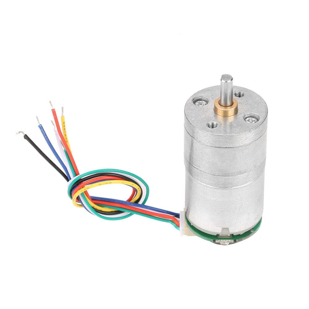GM25-310 DC Gear Motor, 30 RPM / 70 RPM / 100 RPM / 500 RPM Low Noise 12V Metal Encoder Reduction Motor (DC12V 70RMP)