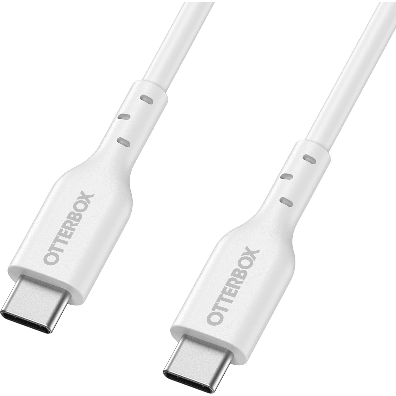 OtterBox Standard USB-C to USB-C PD Fast Charge Cable, Flex Tested and Durable, Fast Charging Cable for Smartphone and Tablet, 1M, White
