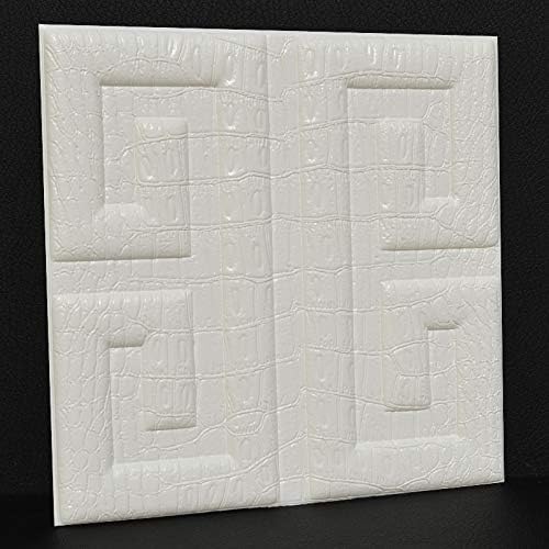 Jhyhome Restaurant background wall crocodile pattern leather decoration self-adhesive wall stickers porch restaurant background wall stereo wallpaper waterproof, 0/30 * 30cm color