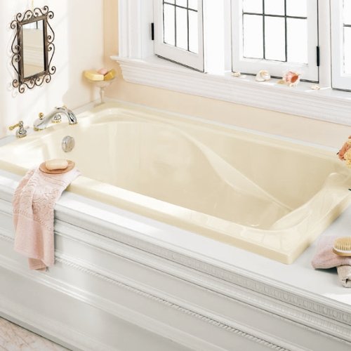 American Standard 2774.002.020 Cadet 6-Feet by 42-Inch Bath Tub with form Fitted Back Rest, White