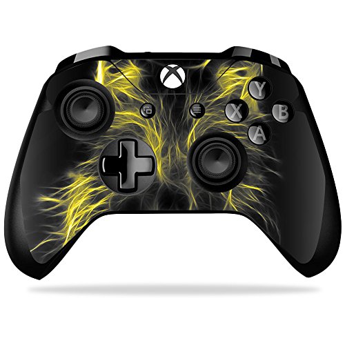 MightySkins Skin Compatible with Microsoft Xbox One X Controller - Neon Wolf |…