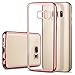 AMUOC Galaxy S7 Edge Case,Premium Bumper TPU / PC Scratch Resistant Cases rose gold