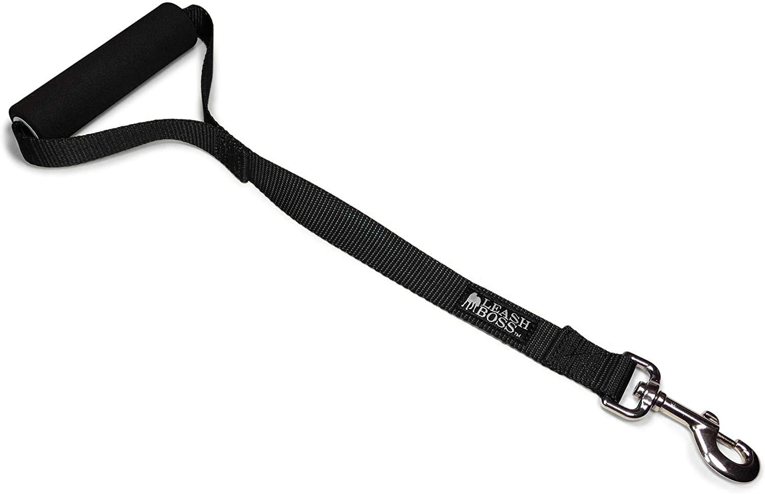 Leashboss Traffic Handler - 18 Inch - Short Dog Leash for Large Dogs with Padded Handle - Service, Training, or Walking Tab (18 in, Black)