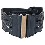 eVogues Plus Size Braided Elastic Leatherette Fashion Belt