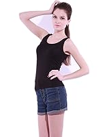 Womens Vest Ladies Gym Vest Lined Bra Support Cami Tops By