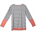 BEAdressy Women Double Layer Striped Print Long Sleeve Maternity Breastfeeding and Nursing Tops (L, Orange)