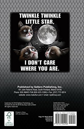 2019 Grumpy CatÂ® 18-Month Weekly Planner: by Sellers Publishing, 6 x 9; (CW-0490)
