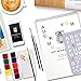 JPSOR Stencil Supplies, 24 Painting Stencils and 12 Colored Fineliner Pens，DIY Drawing Templates Plastic Planner Stencils for Journal, Notebook, Diary, Scrapbook