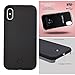 Wellerly iPhone Xs Case, iPhone X Case, LED Illuminated Selfie Light Cell Phone Case Cover [Rechargeable] Light Up Luminous Selfie Flashlight Case for iPhone X/XS 5.8inch (Black)