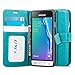Galaxy J1 Mini Prime Case, J&D [Wallet Stand] [Slim Fit] Heavy Duty Protective Shock Resistant Flip Cover Wallet Case for Samsung Galaxy J1 Mini Prime - Aqua
