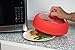 Bezrat Vented, Easy Grip, Silicone and Glass Microwave Cover Red – Microwave Splatter Guard for 6–7–8–9-10 inch Plates and Bowls