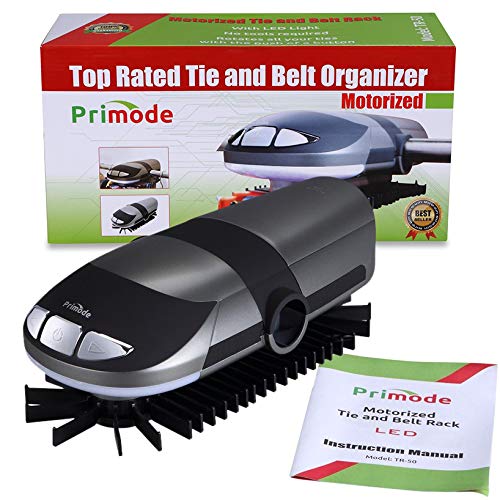 Primode Motorized Tie Rack Stores Up to 50 Ties Closet Organizer
