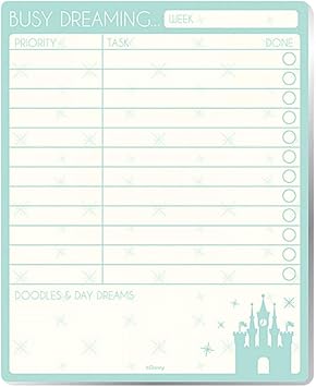 Genuine Disney Princess Busy Dreaming A5 Planner To Do List Notebook Note Pad Amazon Co Uk Office Products