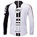 sponeed Men Biking Jersey Wear Full Sleeve Zip Cycle Pants Padded Road Ride Bike Shirt Leggings for Bicycle XL White