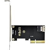 Cablecc PCI-E 4X to U.2 U2 Kit SFF-8639 to SFF-8654 Slimline SAS NVME PCIe SSD Adapter for Mainboard