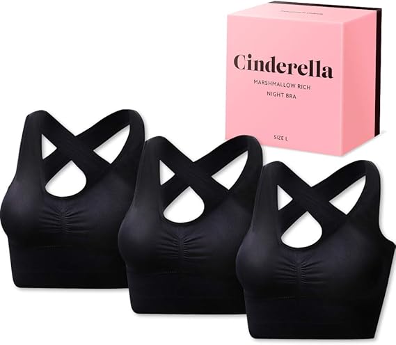 Amazon Co Jp 3枚セット シンデレラマシュマロリッチ ナイトブラ 育乳ブラ 夜用ブラジャー ノンワイヤー バストケア Mサイズ ドラッグストア