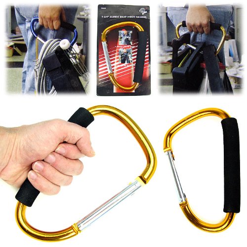 Jumbo 7 3/4 inch Snap Hook Hanger - Great For Carrying Groceries, Tools, or Cords - //coolthings.us