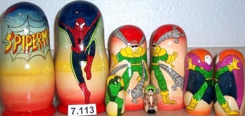 spiderman nesting dolls