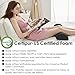 Jiaao Half-Moon Bolster Pillow for Back Pain Memory Foam Knee Support Pillow for Side & Back Sleepers, Orthopedic Half Round Leg Elevator for Sleep, Including Bonus Cover with Invisible Zipper, Gray