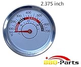 Hongso 2.375 inch TG012 Heat Indicator Replacement for Select Gas Grill Models by Charbroil, Kenmore and Others