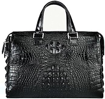 Genuine Crocodile Leather Messenger Laptop Bag