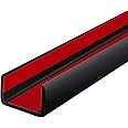 Rubber Edge Trim, Self Adhesive U Channel Edge Trim, Big Size U Shaped Trim, Edge Banding for Plywood, Woods, Shelf, Cabinet, Countertop, Fit for 3/4", Length 20Ft, Black