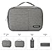 BAGSMART Electronics Travel Organizer Bag for Adaptors, Chargers, iPhone, ipad air, ipad Mini, 9.7'' Ipad Pro, Kindle, Grey