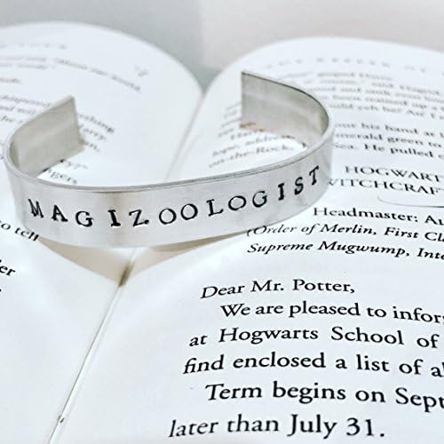 HARRY POTTER FANTASTIC BEASTS Magizoologist adjustable stamped Cuff Bracelet