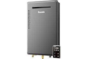 Ranein Natural Gas Tankless Water Heater, Outdoor Max 5.3 GPM, 130,000 BTU Instant Hot Water Heater