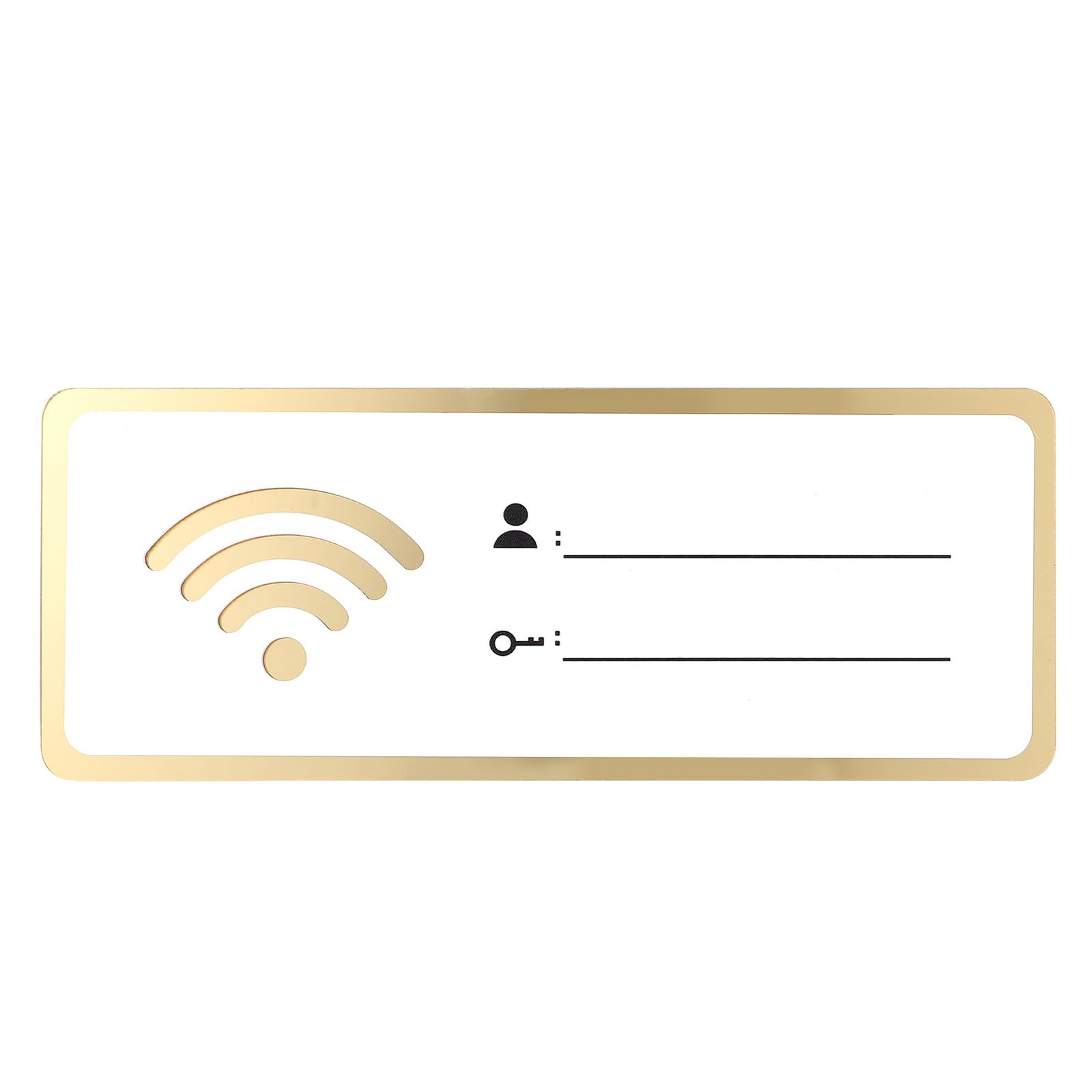 Acrylic WiFi Password Sign, 20x8cm Hanging Wall Decor with Rewritable Surface, Clear WiFi Name Password Display for Guest Rooms, Hotels, Shops Businesses, White Minimalist Design