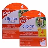 OFF! Clip-on Refills, 4 Count (Pack of 2-Total 8 refills)
