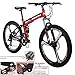 Kingttu KTG6 Mountain Bike 26 Inches 3 Spoke Wheels Dual Suspension Folding Bike 21 Speed MTB Redthumb 3