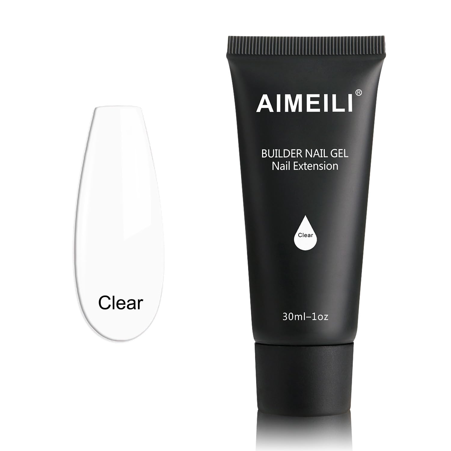 AIMEILI Clear Builder Gel Nail Extension 30ml Soak Off UV LED Nail Enhancement Manicure Tool Nail Art False Nails